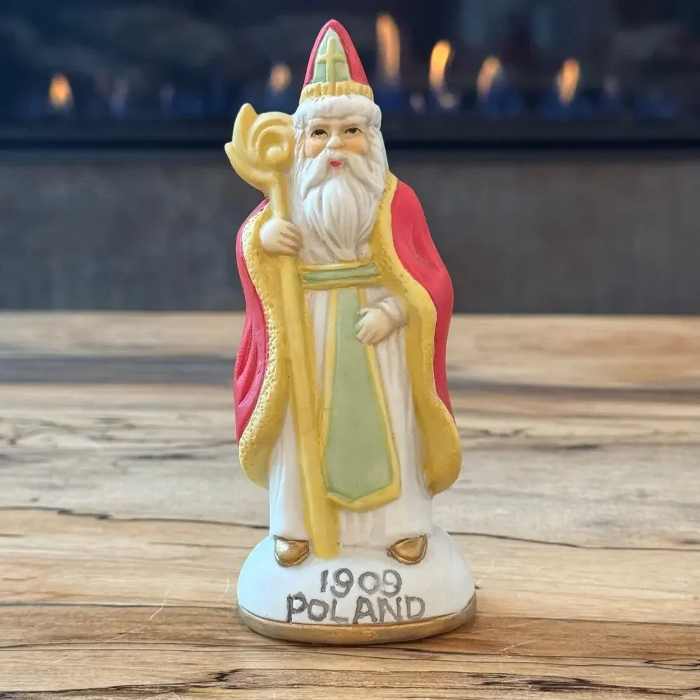 Vintage Santas From Around The World Porcelain Figurine Lot 1909 1897 1903 Set 3
